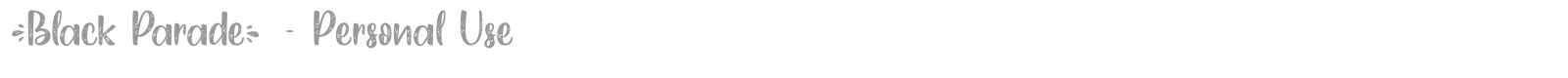 Black Parade font preview